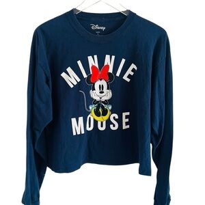 Disney Minnie Mouse Navy Blue Crop Shirt